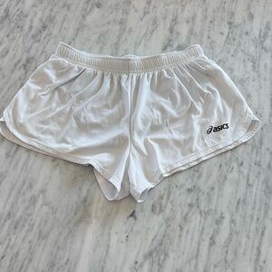 ASICS White Mens  Athletic Running Shorts. S